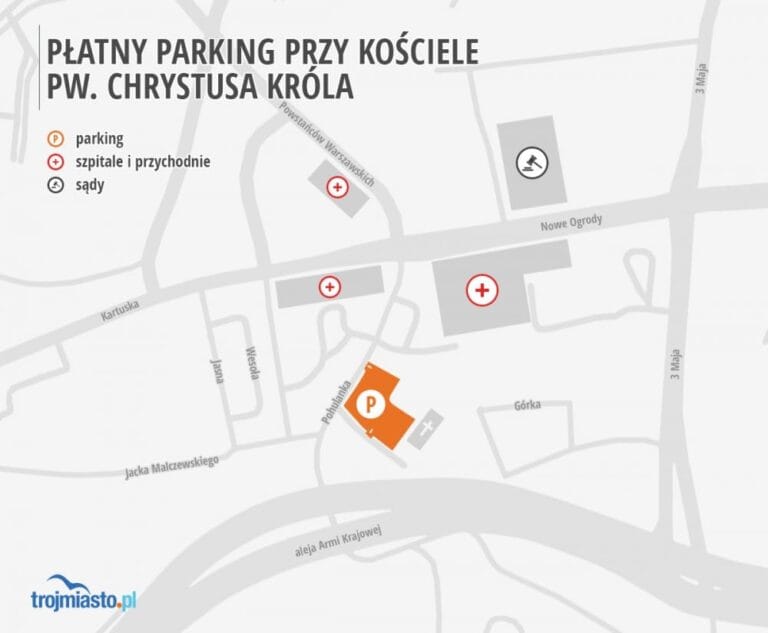 Parking Królewski w Gdańsku przy ul. Rogaczewskiego